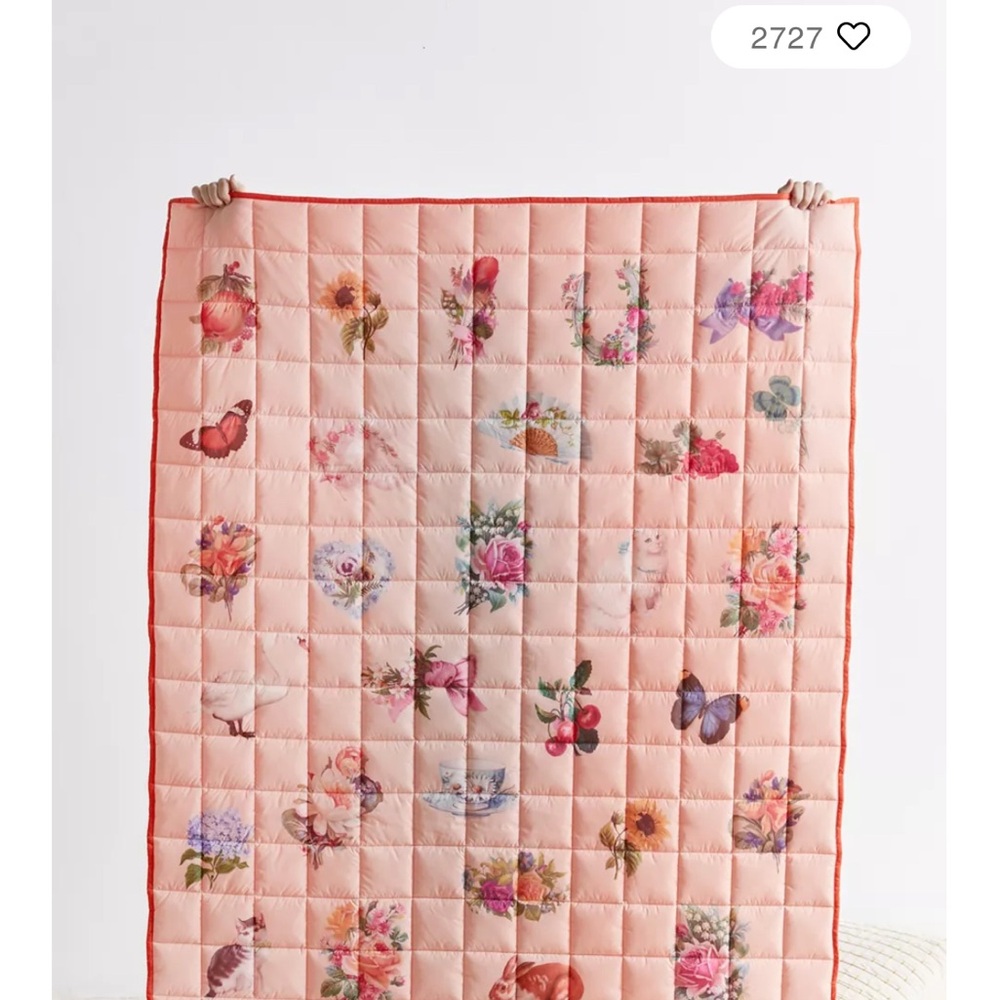 Urban Outfitters Vicki Collage Nylon Throw Blanket